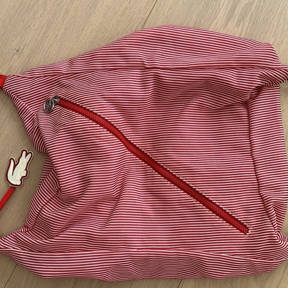 Lacoste Candy Cane Stripe Hobo Bag - Picture 8 of 14